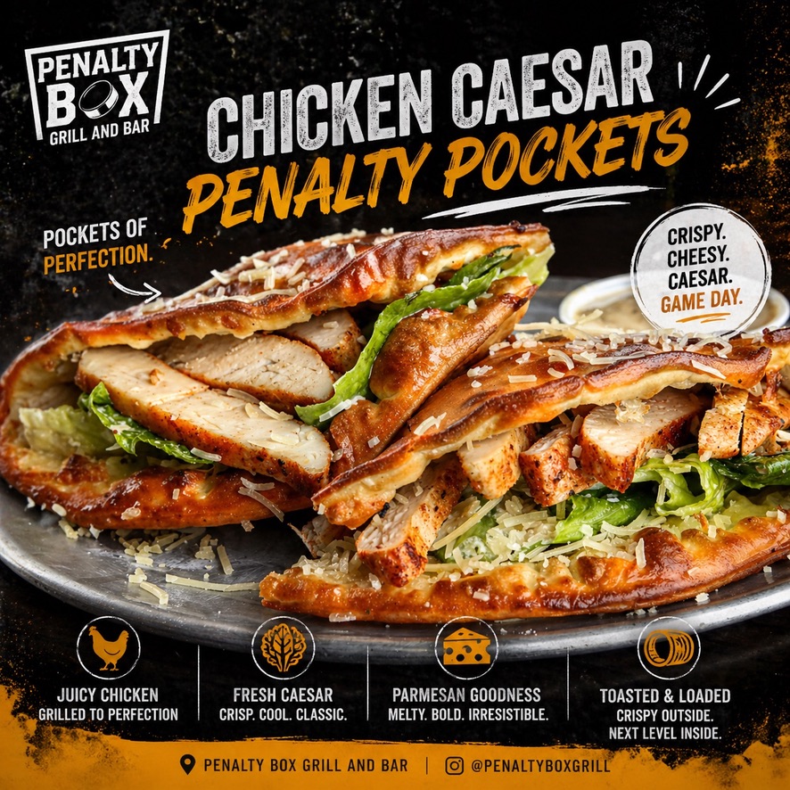 Chicken Caesar Penalty Pockets