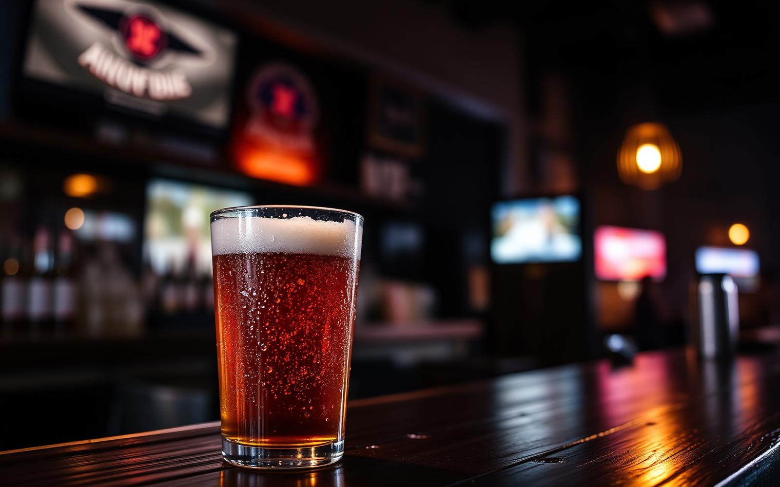 Cold draft beer at Penalty Box